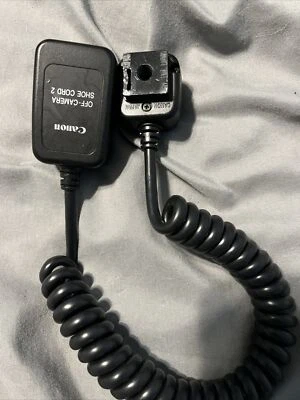 Genuine Canon Off Camera Shoe Cord 2 for EOS cameras - Image 1 of 3