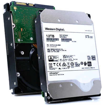 WD Ultrastar He12/HC520 12TB 7.2K 4kn SATA 6Gb/s 3.5" ISE Hard Disk Drive (HDD) - Image 1 of 4