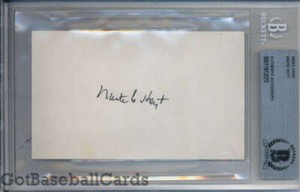 Waite Hoyt Autograph NY Yankees 3" X 5" Index Card BGS BAS Authentic Encased