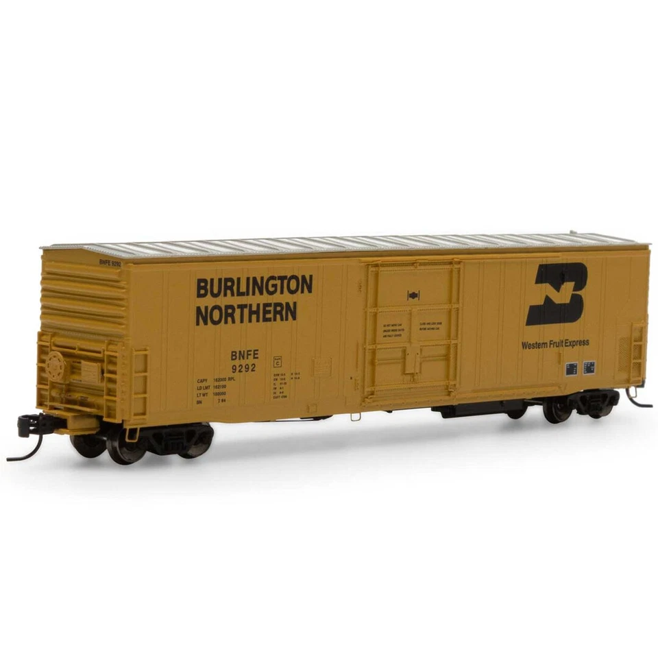 NEW Athearn 57' Mechanical Reefer with Sound BNFE/Yellow Freight Car N - Image 1 of 1