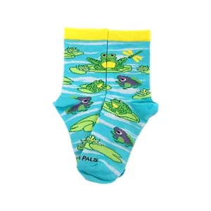 Frog on Lily Pads Socks from the Sock Panda (Ages 3-7) - Picture 1 of 7