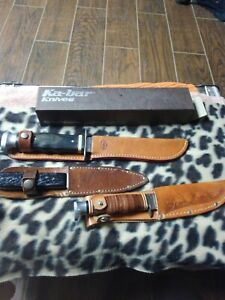 Ka‐Bar 1237 Fixed Blade Knife with Leather Sheath , New