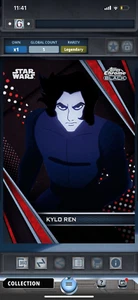 Star Wars Card Trader Kylo Ren Chrome Black Red Refractor 5cc - Photo 1 sur 1