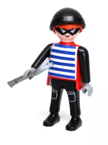 Playmobil Figure Mystery Series 8 City Life Thief Robber Criminal Crowbar 5596 - Picture 1 of 1
