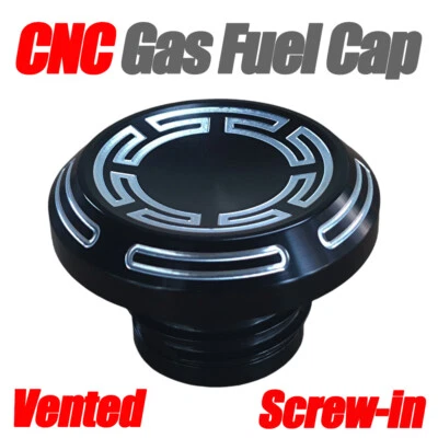 CNC Vented Gas Tank Fuel Cap For Harley Softail FXST Street Bob Fat Boy Breakout Foto 1 de 4