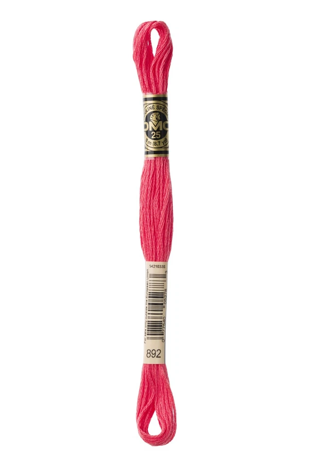 DMC - Color # 892 -  (Dahlia) -- Embroidery Floss -- Per Skein - Image 1 of 1