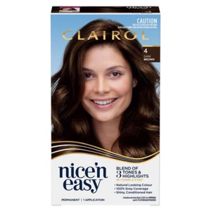 * Clairol Nice N Easy 4 Dark Brown Permanent Hair Dye Colour - Picture 1 of 1
