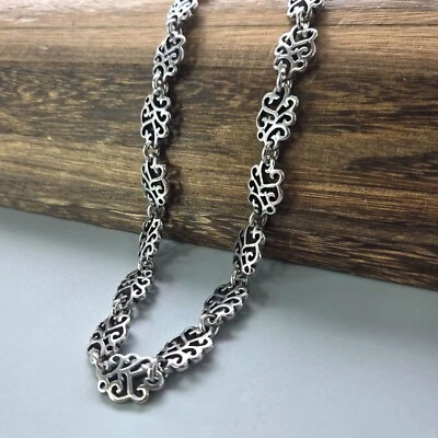 Pulsera/collar de eslabones de cadena envejecidos y texturizados de acero 316 24/8,75" Foto 1 de 4