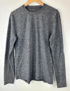 Lululemon Surge warm Langarm meliert Melanit grau Herren Größe Medium - Bild 1 von 12