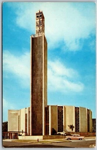 Vintage Oklahoma City OK chiesa metodista San Luca campanile anni 50 vista vecchia cartolina - Foto 1 di 2