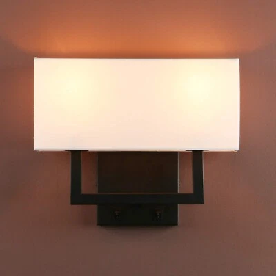 Lámpara de pared de noche interior Yosoan, 2 luces con interruptor de encendido separado 2... Foto 1 de 4