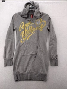 Apple Bottom Hoodie Womens Medium Sweatshirt  Mini Dress Long Sleeve - Picture 1 of 18