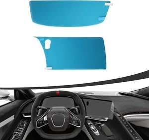 Console Dashboad Navigation Screen Touch Protector Films For Corvette C8 2020-UP - Picture 1 of 24