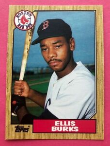 1987 Topps Traded #14 Ellis Burks rookie Red Sox Mint razor sharp