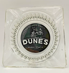 Vintage “Dunes” Ocean at 170th Street Miami Beach Florida Glass Ashtray Vintage - Picture 1 of 6