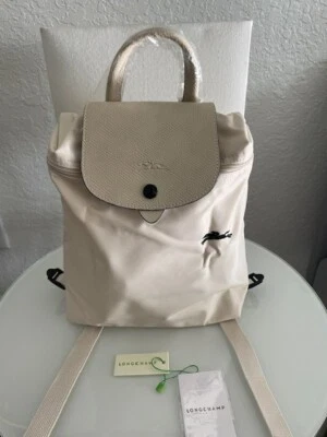 Longchamp Le Pliage Original M Club Backpack Pink White - Image 1 of 4