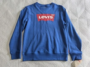 Levi's Strauss Blue Cotton Sweatshirt Crew Neck Youth Kids Large 12-13 Years - Picture 1 of 8