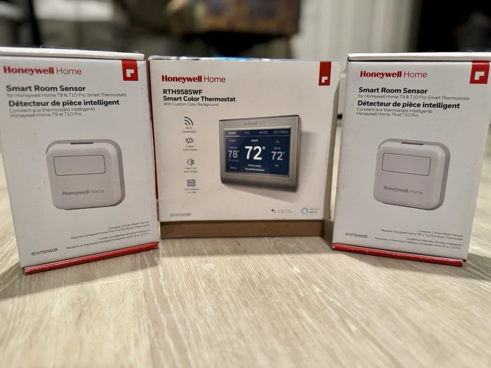 Termostato de color inteligente Honeywell Home SELLADO DE FÁBRICA + 2 sensores de habitación inteligentes  Foto 1 de 4