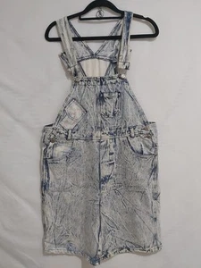Blue Jays Size 14 Denim Overall Shorts Blue 100% Cotton – Casual - Picture 1 of 6