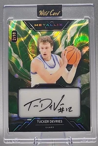 Tucker DeVries /10 2024 Wild Card Metallix Auto Green Lava Indiana Hoosiers SSP - Picture 1 of 2