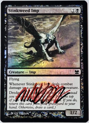 Foil STINKWEED IMP Nils Hamm ARTIST SIGNED MTG Modern Masters MMA Magic Auto #98 - Image 1 of 2