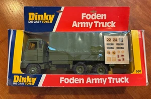 Vintage Dinky #668 Foden Army Truck Diecast Metal w/decals NEW in Box - Picture 1 of 4