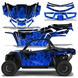 Graphics kit Sticker Decal Wrap for Arctic Cat Wildcat XX - BLUE FLAMES - Picture 1 of 1