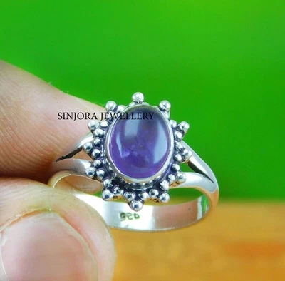 Anello regalo fatto a mano in argento sterling 925 con pietra preziosa... - Immagine 1 di 4