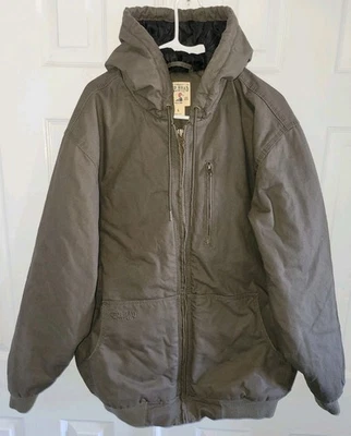 Redhead мужской размер L холст с капюшоном лоскутное одеяло с подкладкой работы куртка оливковый * см. Подробности * - Изображение 1 из 4