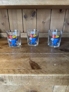 Vintage Official France 98 World Cup Set Of 3 glass tumblers 9cm Tall - Picture 1 of 6