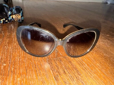 Óculos de Sol Feminino Vintage Diane Von Furstenberg BLAISE Armações Pretas Oversized - Imagem 1 de 2