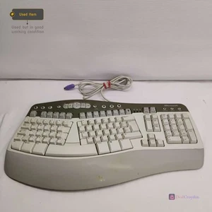 MICROSOFT NATURAL MULTIMEDIA WIRED KEYBOARD 1.0A PS2 ERGONOMIC RT9470 - Afbeelding 1 van 6