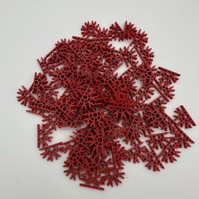 100 K&rsquo;NEX Micro Red 5-Way Connector Lot &ndash; KNEX Used OEM - Small Tiny Sized Parts