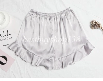 Women Anti-Static Pettipants Slip Satin Bloomers Panties Sleepwear Ruffle Shorts - Image 1 of 4