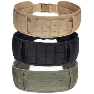 Tactical Outdoor Hunting Molle Waist Padded Patrol Belt Combat Battle Web Belt - Picture 1 of 16