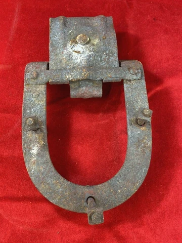 Antique C.1900 Horseshoe Barn Door Roller, Wheel Turns Easily, No Chips/Cracks Cover
