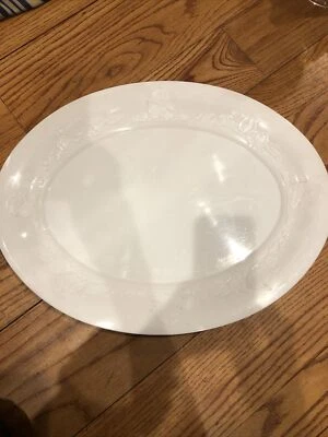 Oval Turkey White Acrylic Plastic Serving Dish 19.75” L x 15.25” w - Image 1 of 4
