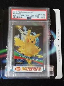 Pokemon Pikachu Pokken Bana Passport Location Test Limited Promo Namco PSA 10 - Picture 1 of 3
