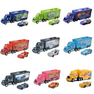 Disney Pixar Cars Movie McQueen Mack Hauler Truck Original Toys Set Gift For Boy