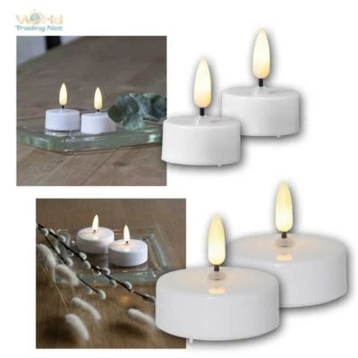 LED Teelichter "3D FLAMME" mit Timer, elektrische Teelicht-Kerze flammenlos - Bild 1 von 4