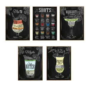 Beer Cocktail Blackboard Paint Silk Canvas Poster Modern Art Decor Unframed A918 - Picture 1 of 16