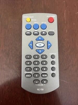Audiovox Remote Control RC-709 For Portable DVD Player Factory Original Open Box - Image 1 of 4