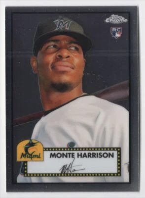 2021 Topps Chrome Platinum Anniversary Monte Harrison Rookie R56 - Image 1 of 2
