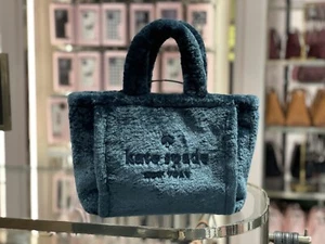 NWT Kate Spade Peacock Faux Fur shearling Ella Tote Crossbody - Picture 1 of 6