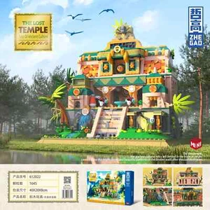 ZHE GAO 612022 🌟 Der verlorene Tempel 🌟 1.645 Klemmbausteine (Mini Bricks)