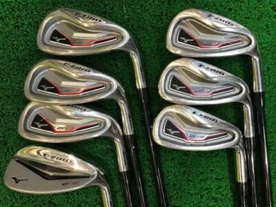 MIZUNO T-ZOID RV-02 NICK FALDO 7PC S-FLEX IRONS SET GOLF CLUBS - Image 1 of 4