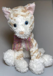 Animal Adventure White Tan Stripe Kitty Cat Plush Stuffed Kitten Soft Toy Tabby - Picture 1 of 3
