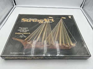 1975 Ship Shop Metallic String Art Black Velvet Golden Shark 16 x 20 Model 2113 - Picture 1 of 5