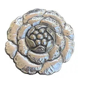 Vintage Coro Sterling Silver Flower Brooch Pin Floral Design Jewelry Collectible - Picture 1 of 6