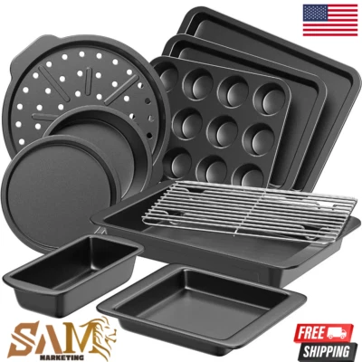 Nonstick Bakeware Sets Baking Pans Set Oven Pan for Kitchen with Wider Grips - Image 1 of 4